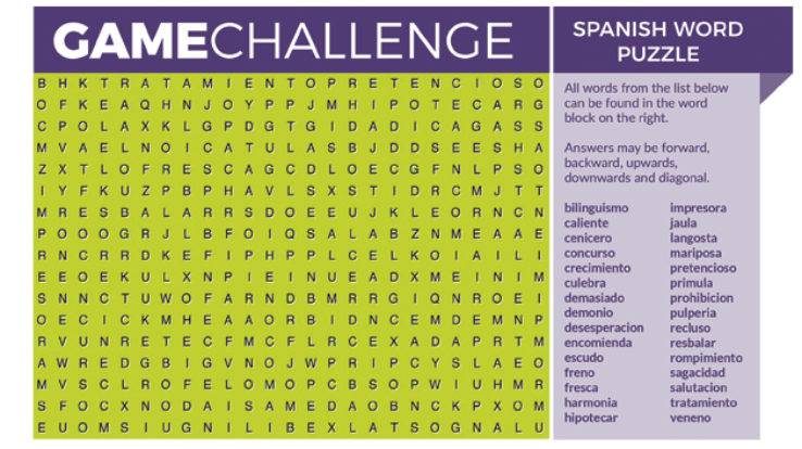 Spanish Word Puzzle