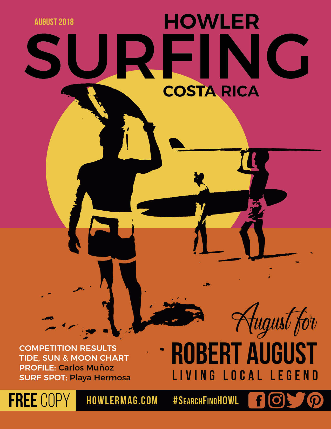 robert august 2018 howler surfing costa rica cover