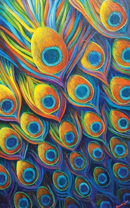 Cost Rican artist carmen-silva-peacock-costa-rica-art