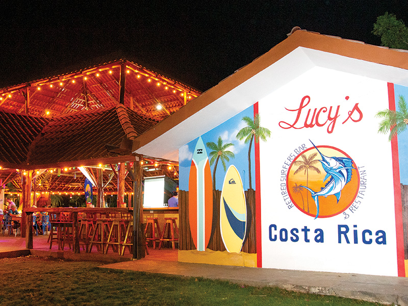 lucys retired surfers bar restaurant costa rica