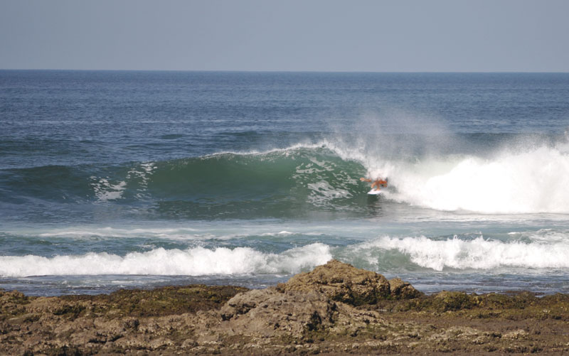 catch waves at playa negra