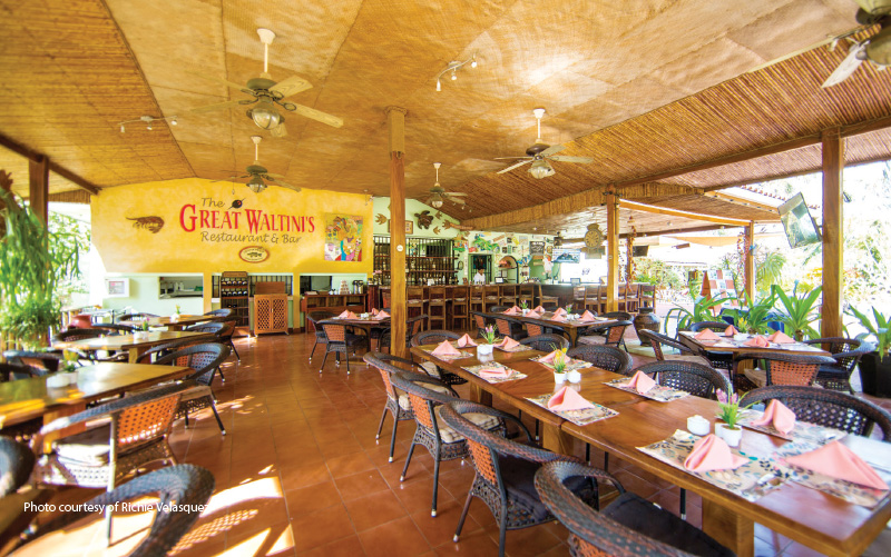 the great waltini's restaurant inside hotel bulu bulu playa grande