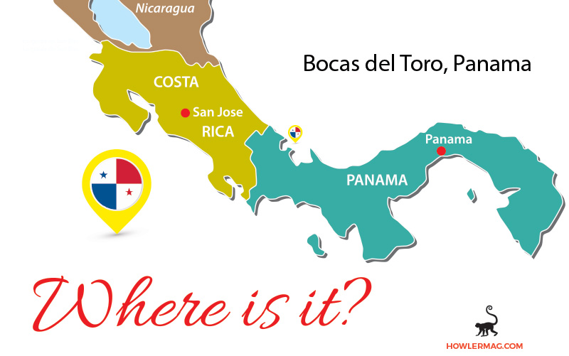 map of panama bocas del toro