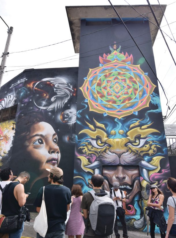 Urban-Art-Safari-Mural-por-Maskien-de-Costa-Rica, -Sin-de-Panamá-y-Humones-y-Frase-de-México.-Photo-by-María-Charles