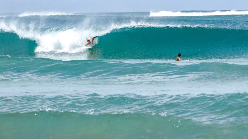 surfing in playa avellanas or little Hawaii