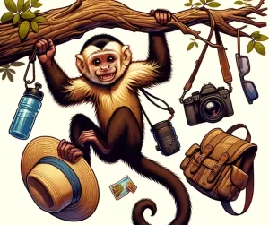 The monkey stole all this