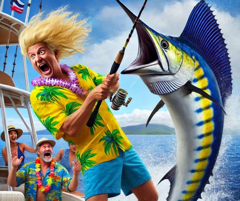 Bob catching a Marlin